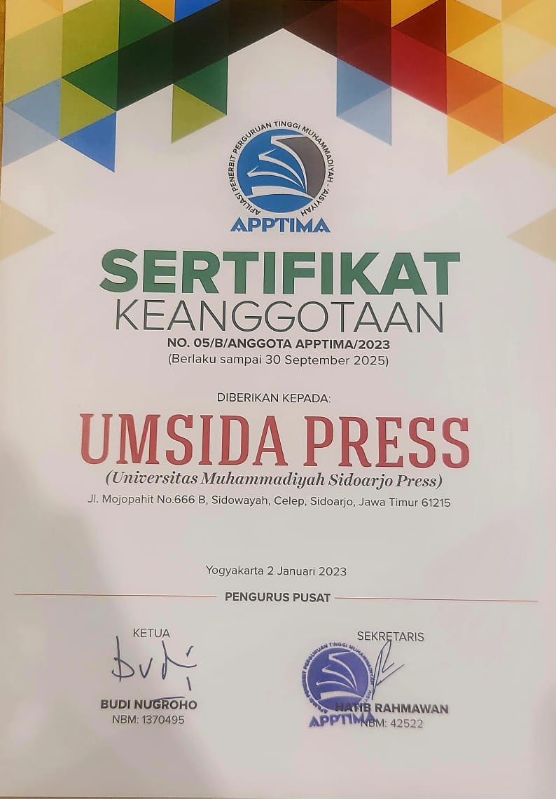 Sertifikat Keanggotaan APPTIMA